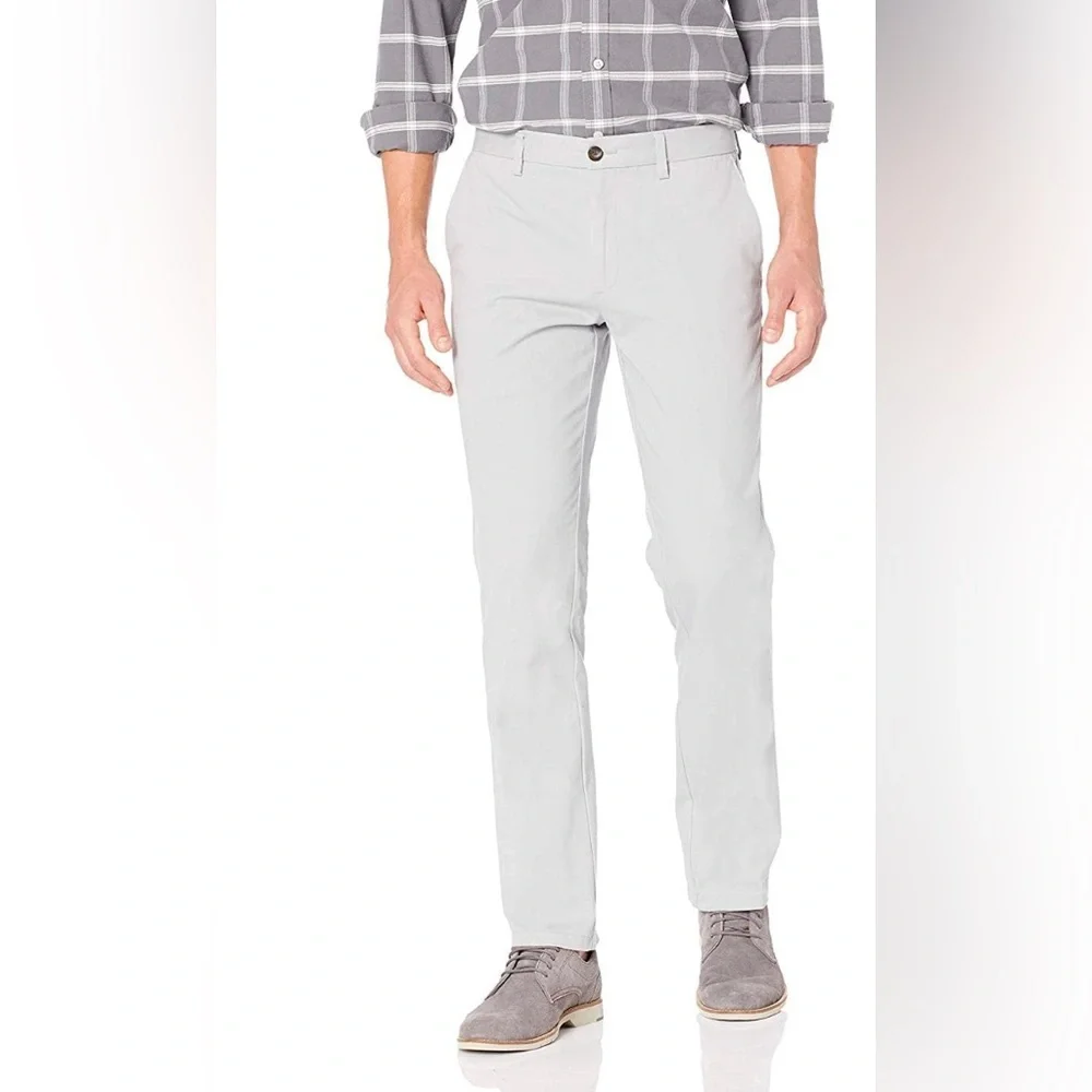 Men's NWT Gray Amazon Essentials Slacks - Picture 1 of 1
